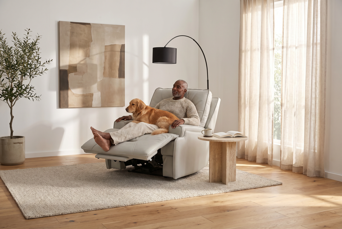 Atlas Fog 3-Piece Power Home Theater Seating