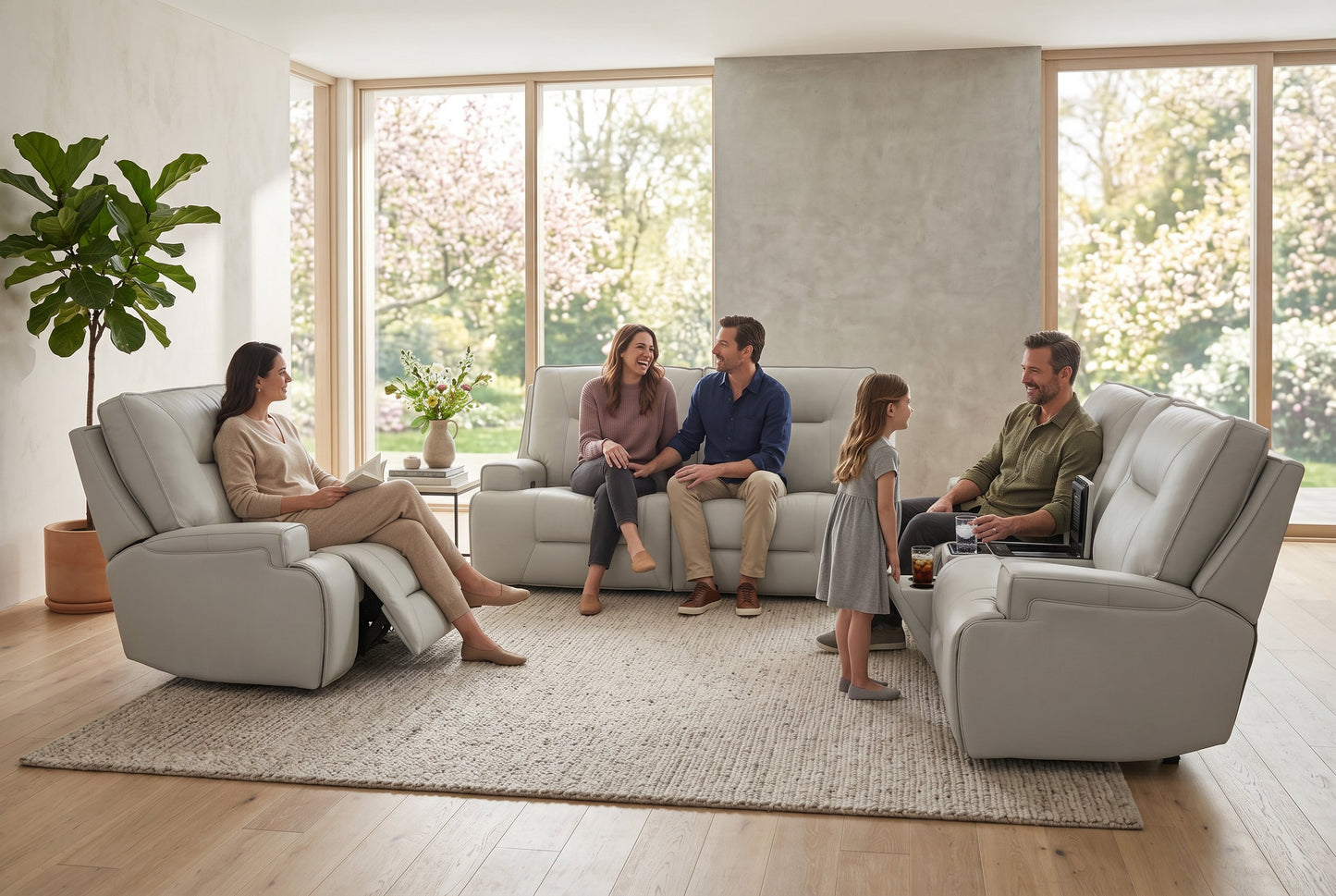 Atlas Fog Zero Gravity Power Sofa w/ Fridge