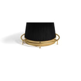 Brass Footrail 60" Table Black