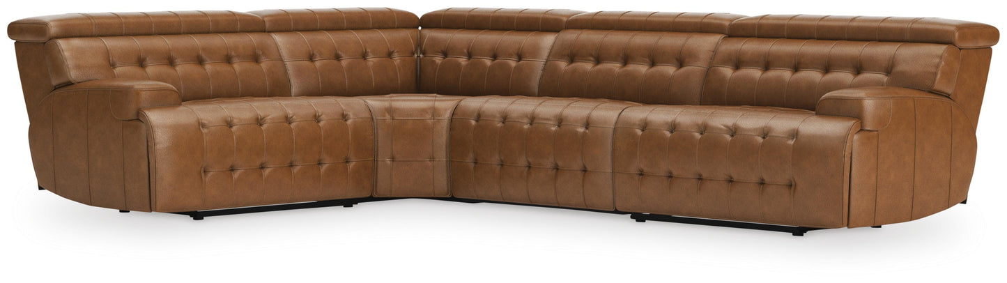 Temmpton Chocolate 4-Piece Reclining Sectional
