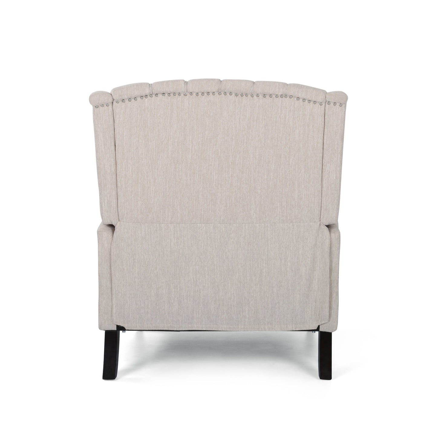 Push Back Recliner Chair Fabric Lounge Armchair Pushback Recliner with Rivet Decoration Wingback Single Sofa Chair with Padded Seat for Living Room, Bedroom 33.25D x 37.75W x 42.5H in