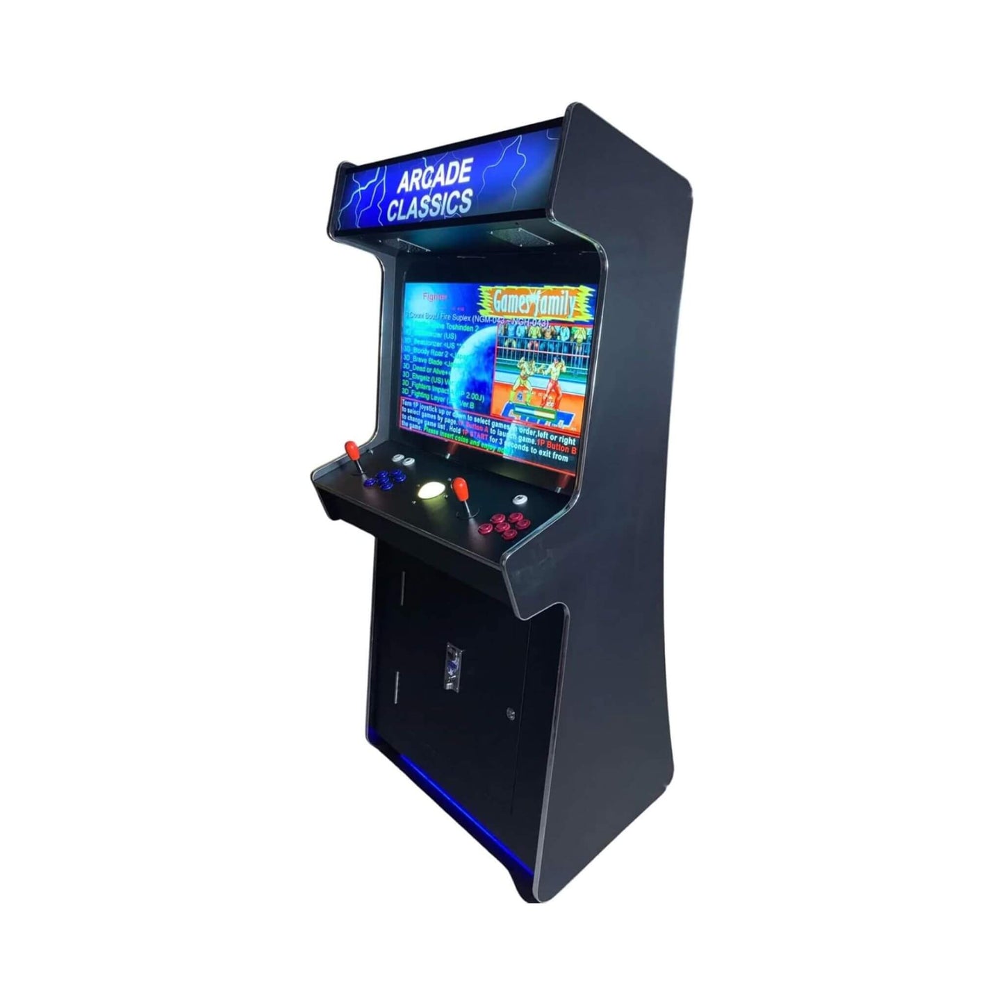 Full-Size Commercial-Grade 2-Player Upright Standup Arcade Machine With 4500 Classic Games And 2 Shooting Guns