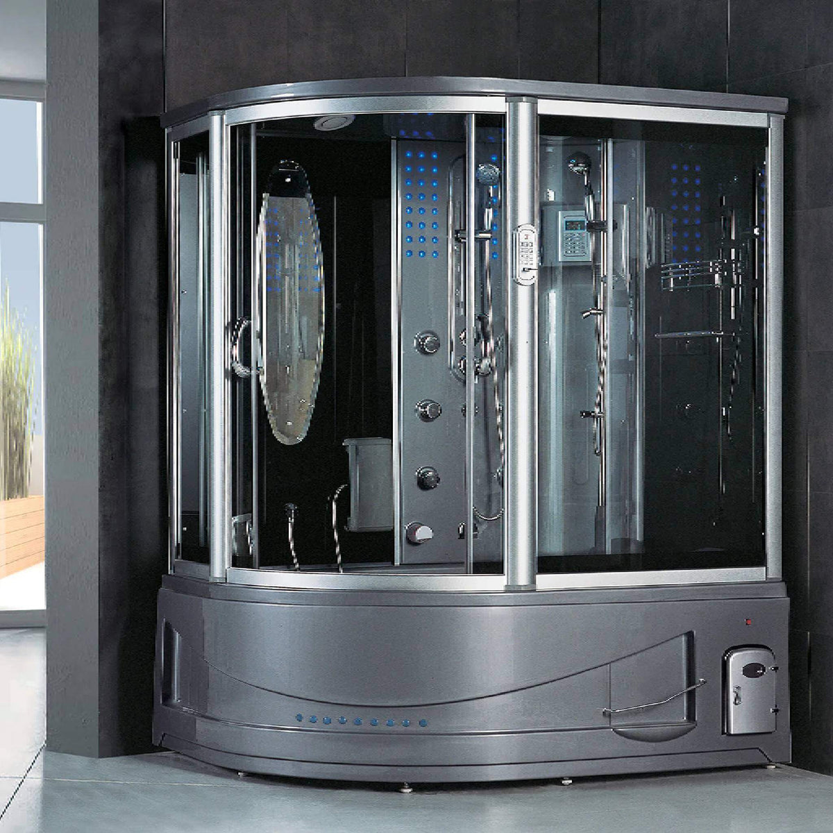 Maya Bath Siena Steam Shower With 10 Acupuncture Jets