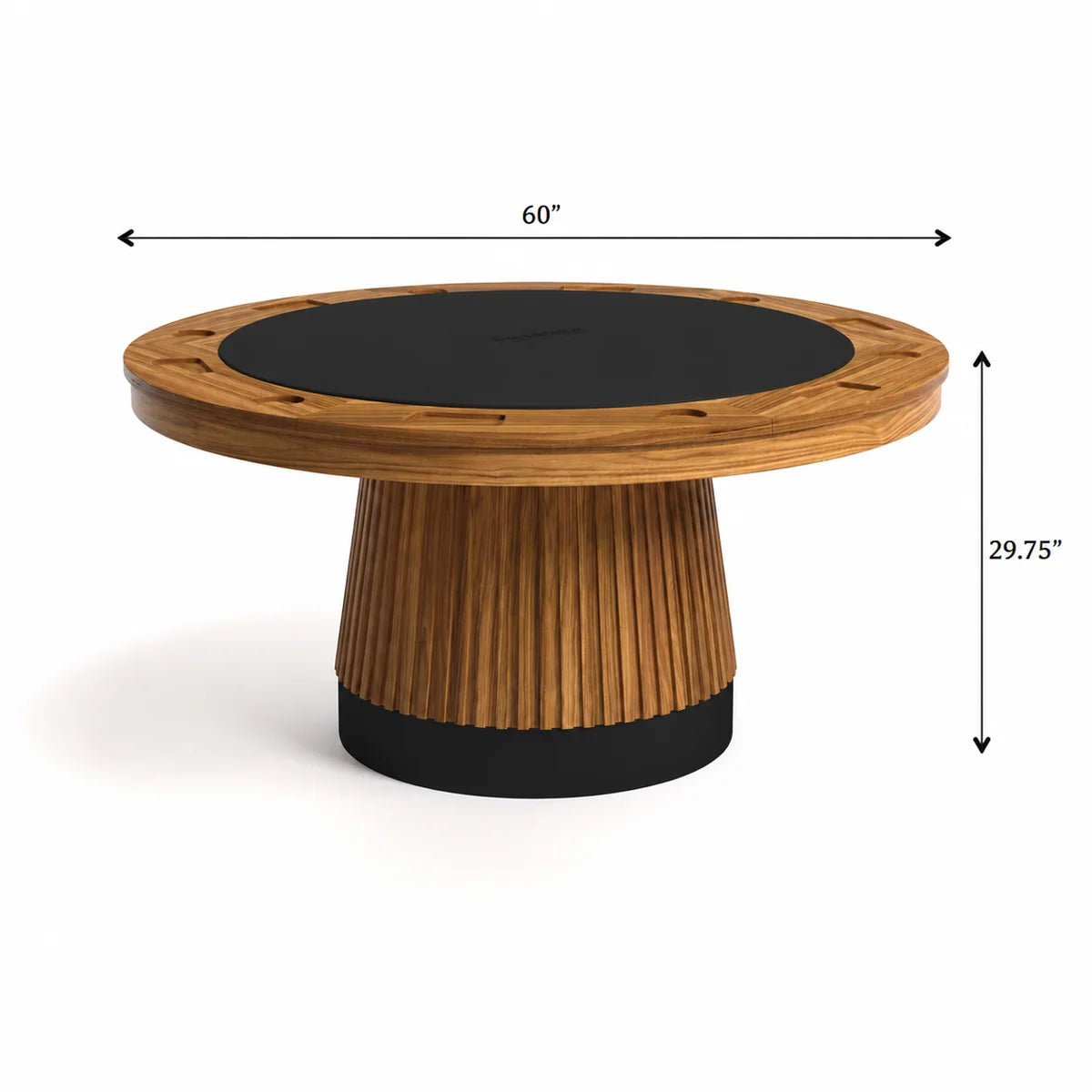 Poker Table Dining Top 60" Walnut