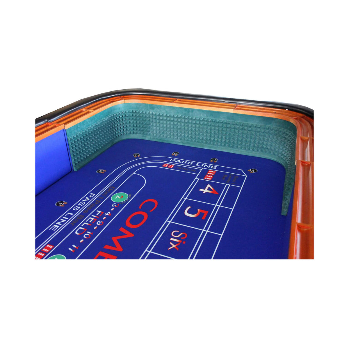 12FT Deluxe Casino Craps Game Table With Full Drink Rail