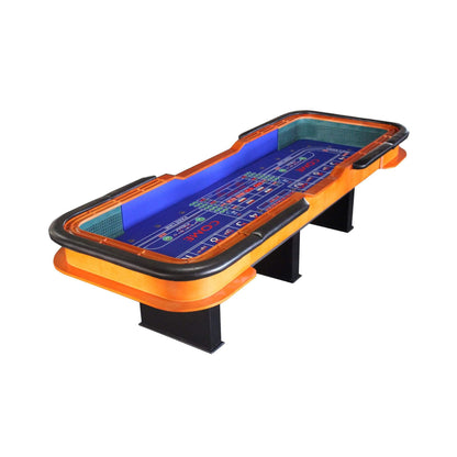 12FT Deluxe Casino Craps Game Table With Full Drink Rail