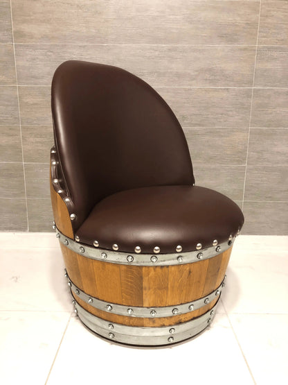 Whiskey & Wine Barrel Half-Barrel Table Set — 2 Chairs Pub Set