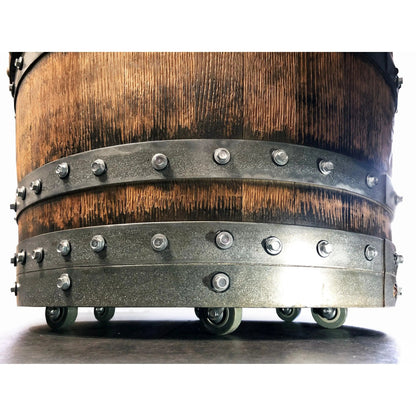 Whiskey & Wine Barrel Coffee Table Set — Full Round Table, 4 Chairs - Pub Set