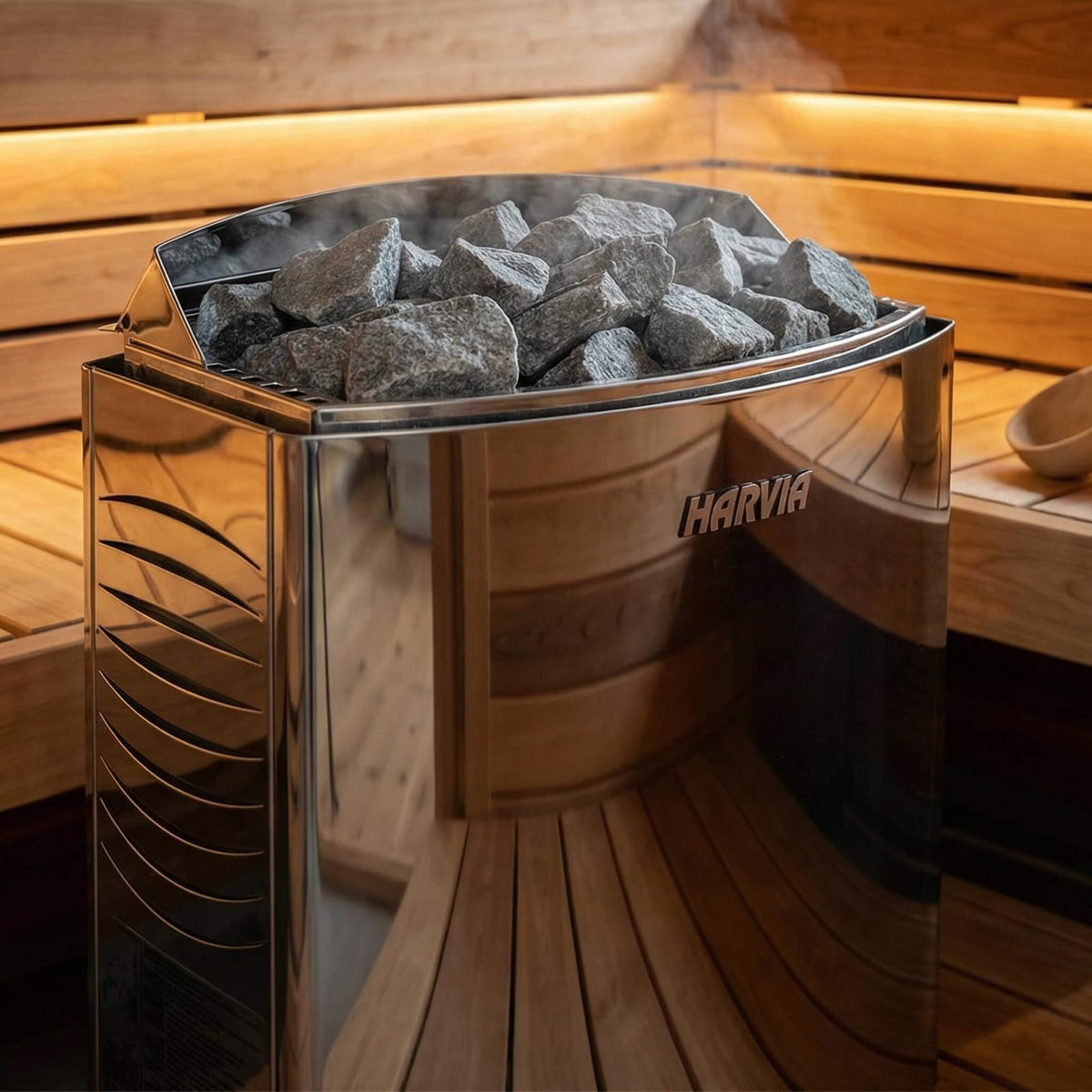 Rövia Elvaria 4-Person Indoor Canadian Red Cedar Infrared And Steam Sauna With 6KW Harvia Heater [Made-To-Order] )