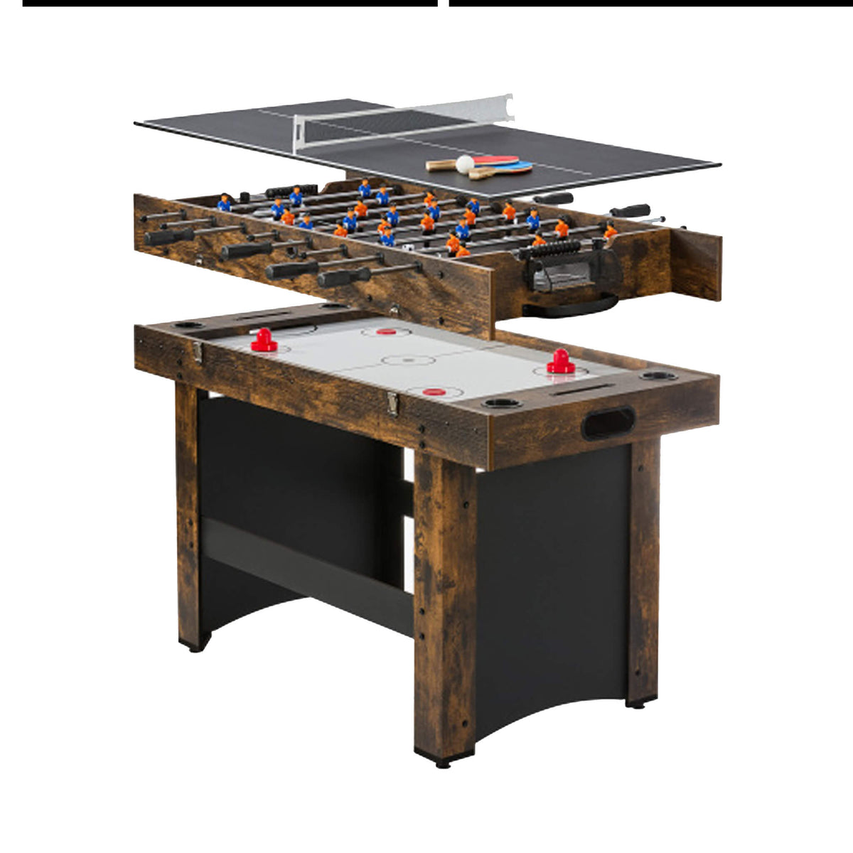54-Inch 3-In-1 Air Hockey, Ping Pong And Foosball Table Combo