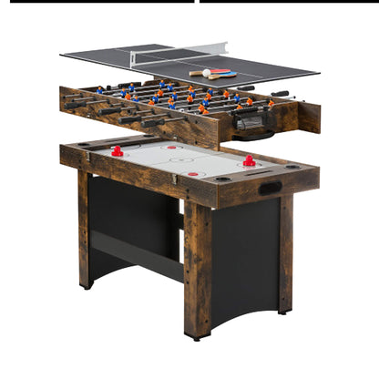 54-Inch 3-In-1 Air Hockey, Ping Pong And Foosball Table Combo