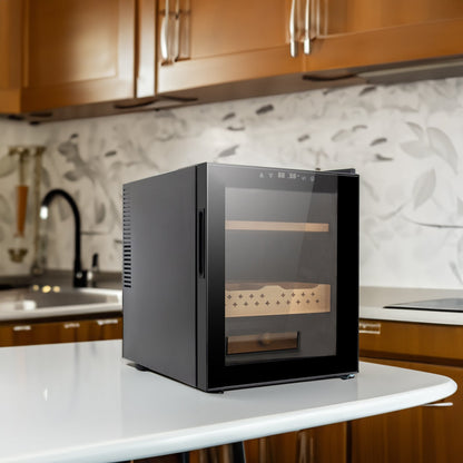 50L Cigar Humidor with 3-IN-1 Cooling, Heating & Humidity Control, 250 Counts Capacity Cigar Humidor Humidifiers with Constant Temperature Controller