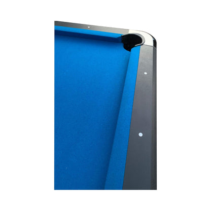 8-Foot Professional Blue Billiard Pool Table With Cues And Balls