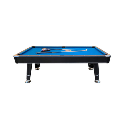 8-Foot Professional Blue Billiard Pool Table With Cues And Balls