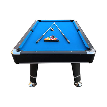 8-Foot Professional Blue Billiard Pool Table With Cues And Balls