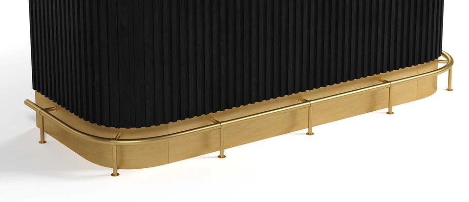 Prohibition Series Bar Foot Rail - Black