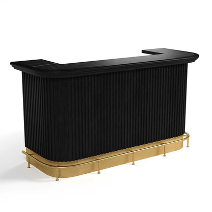 Prohibition Series Bar Foot Rail - Black