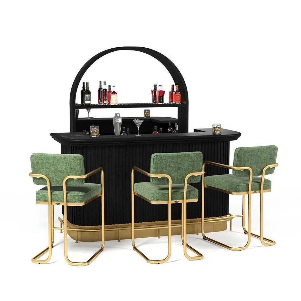 Prohibition Series Bar Foot Rail - Black