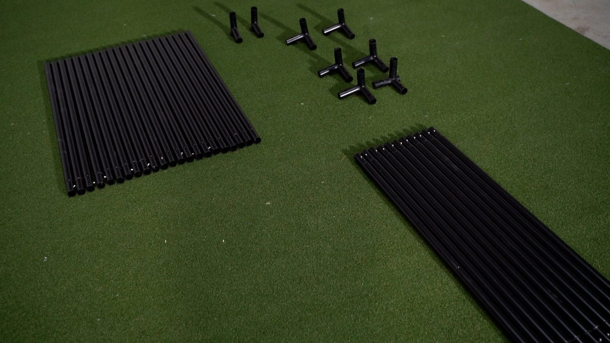 SimBox Golf Simulator Enclosure - 7 sizes, Pro + Impact Screen and Frame INCLUDES FREE SIDE BARRIERS