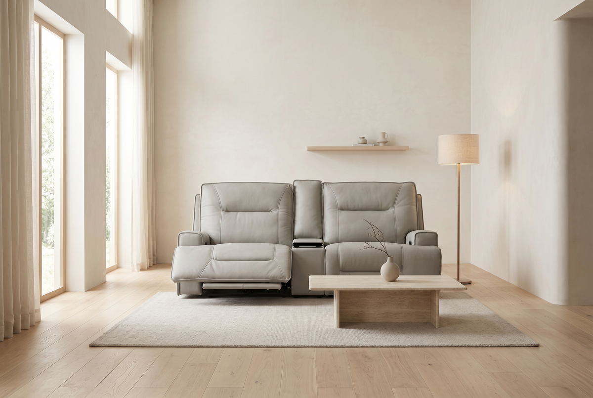 Atlas Fog 3-Piece Power Home Theater Seating