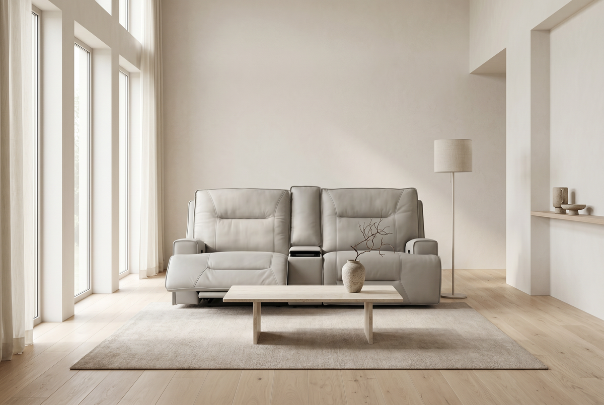Atlas Fog 3-Piece Power Home Theater Seating