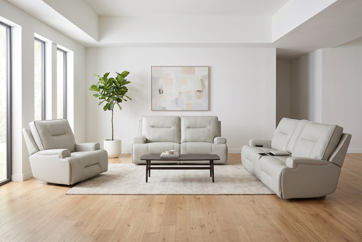 Atlas Fog 3-Piece Power Home Theater Seating