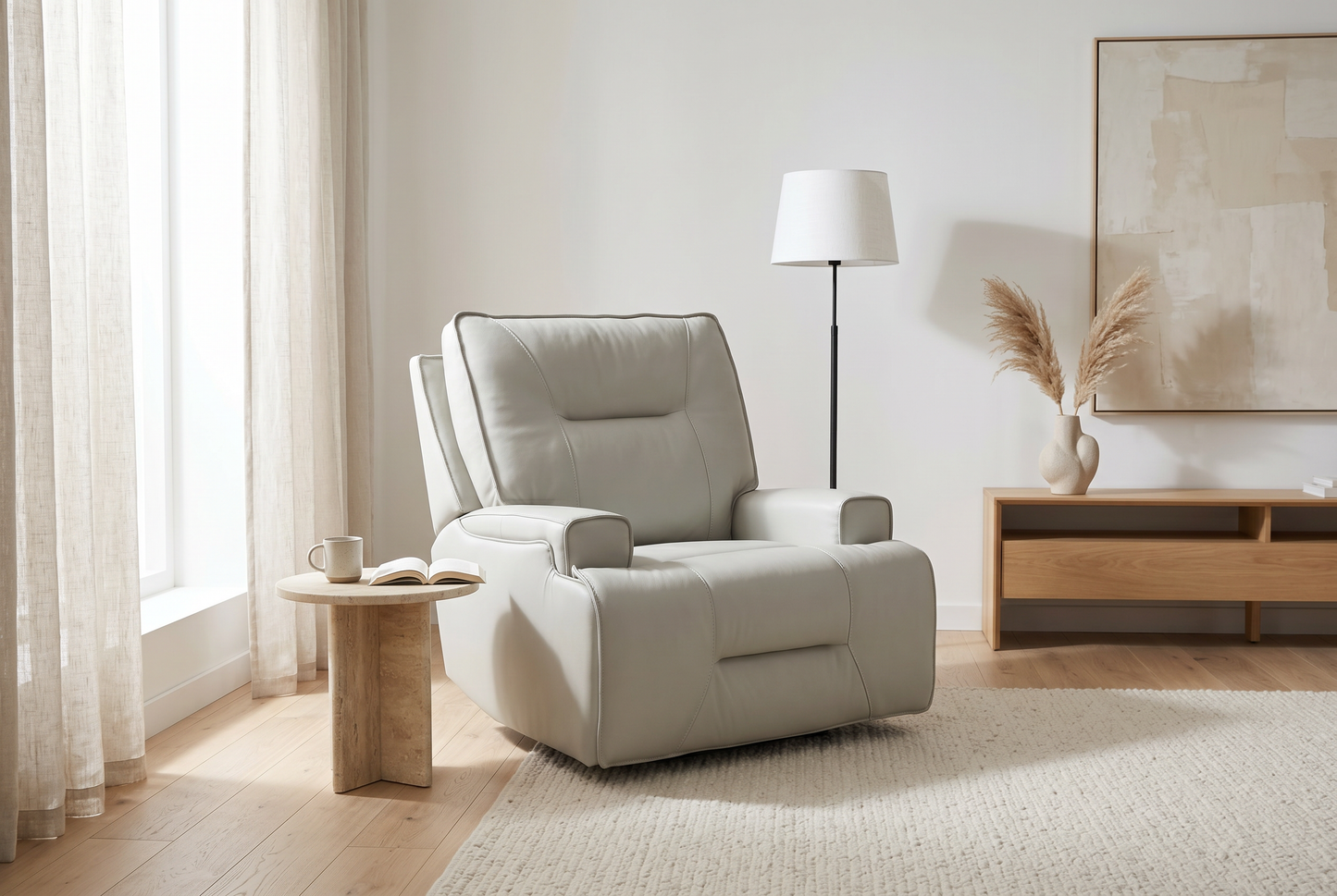 Atlas Fog 3-Piece Power Home Theater Seating