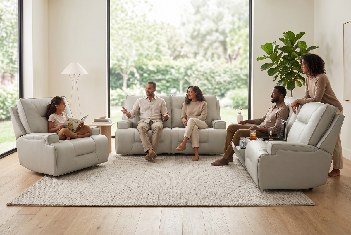 Atlas Fog Zero Gravity Power  Sofa w/ Fridge