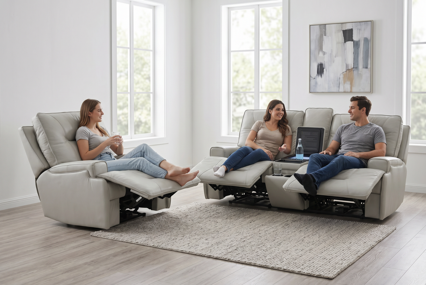 Atlas Fog Zero Gravity Power Sofa