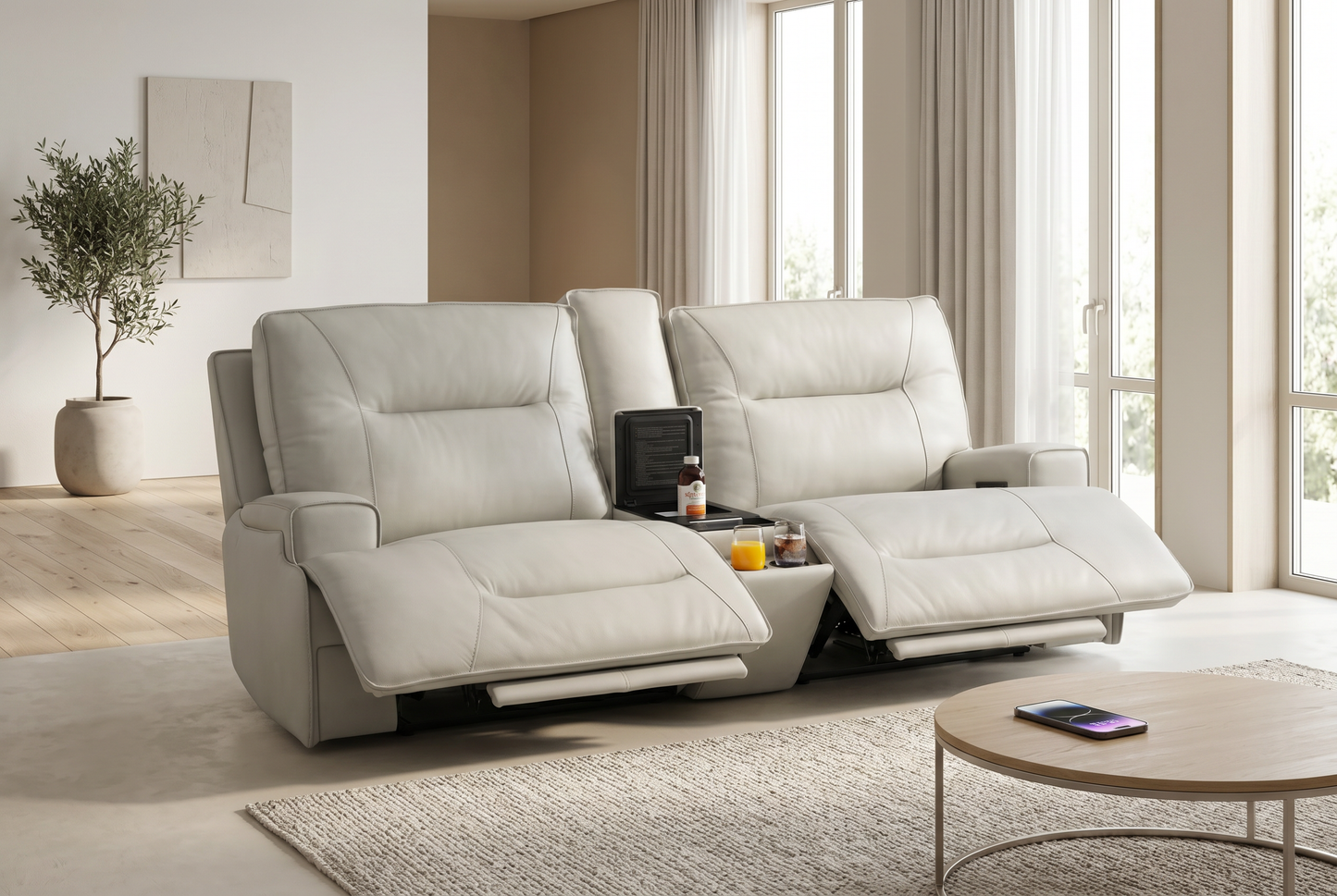 Atlas Fog 2-Piece Power Sofa Set
