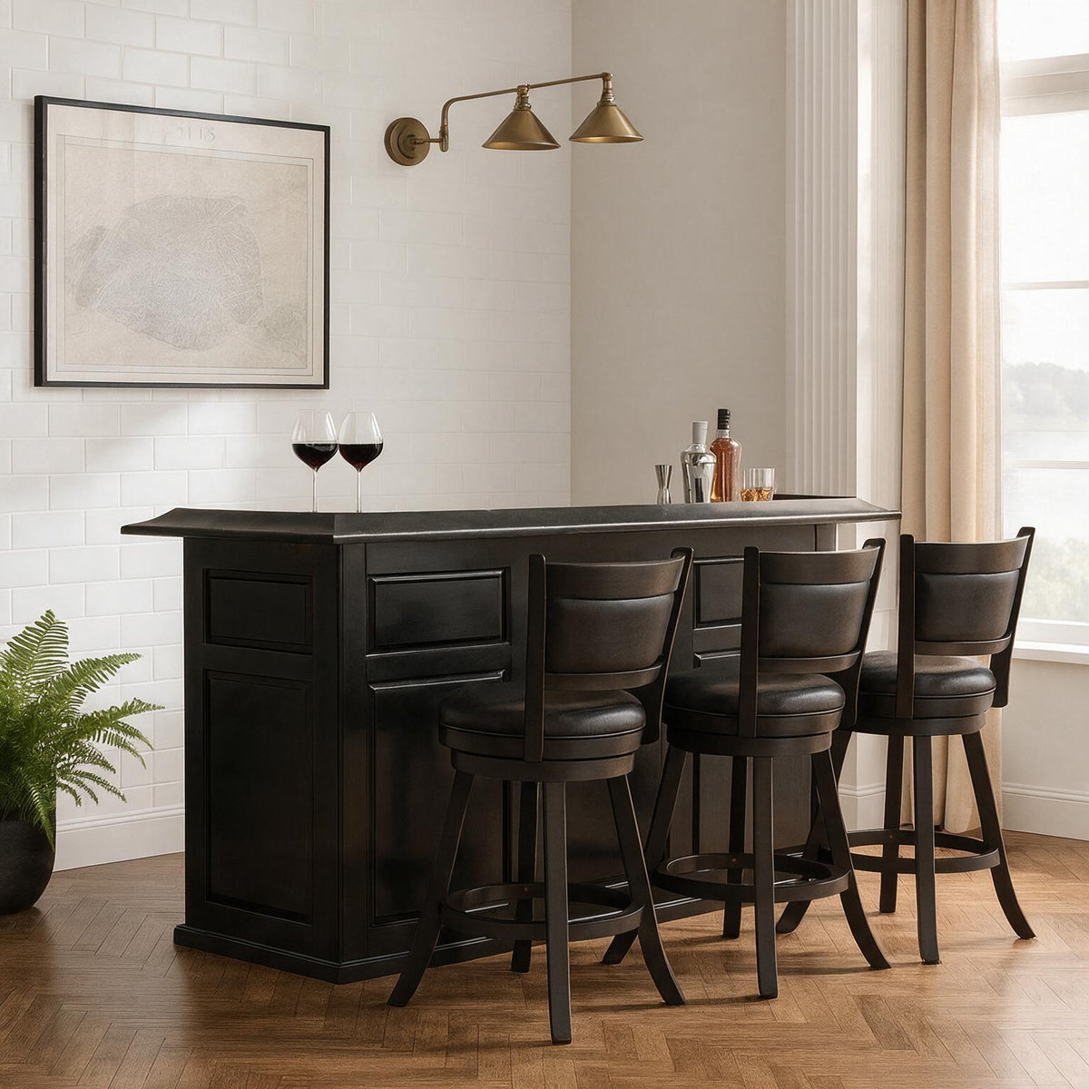 RAM Pub Series 72" Dry Bar Black