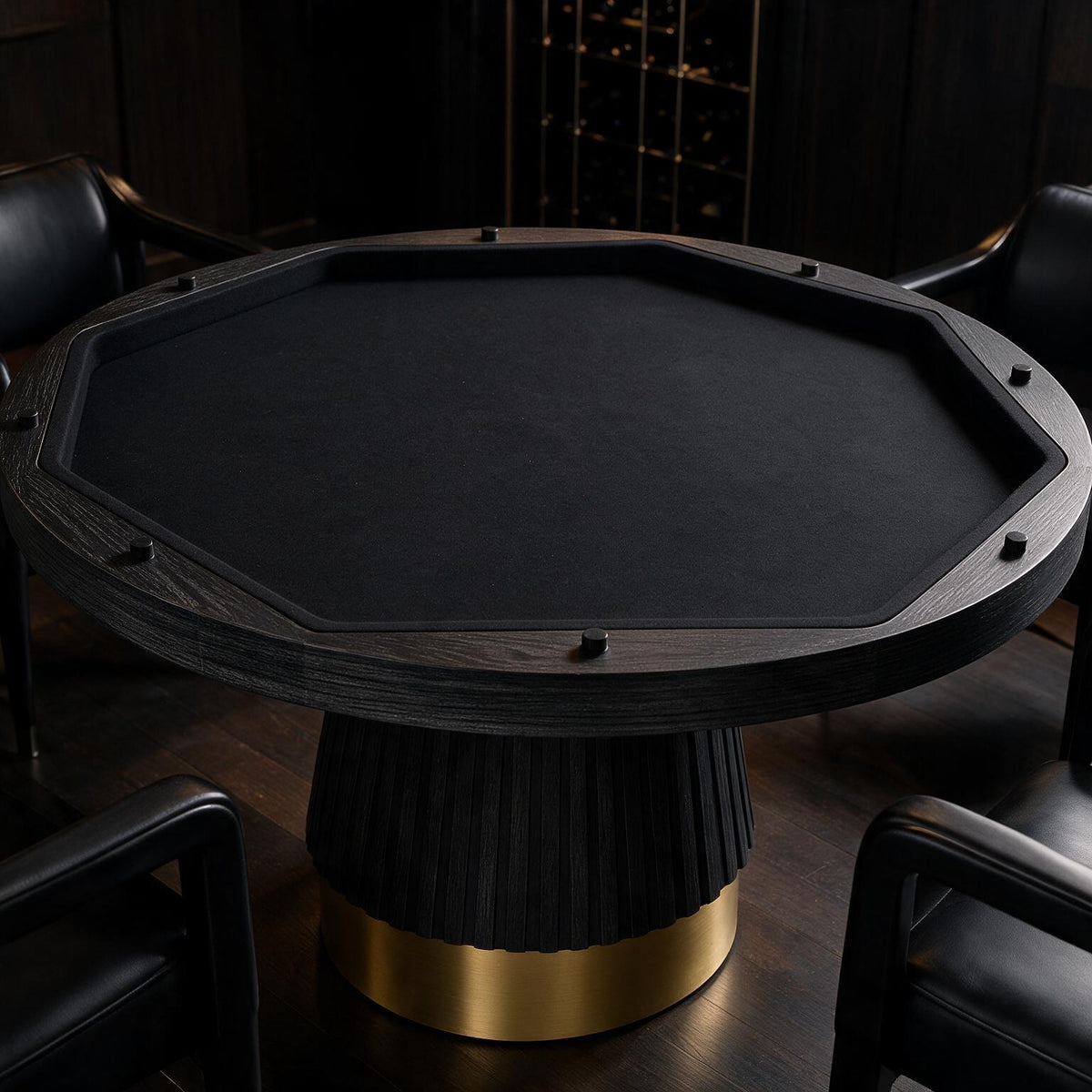 2 in 1 Poker Table  48" Black