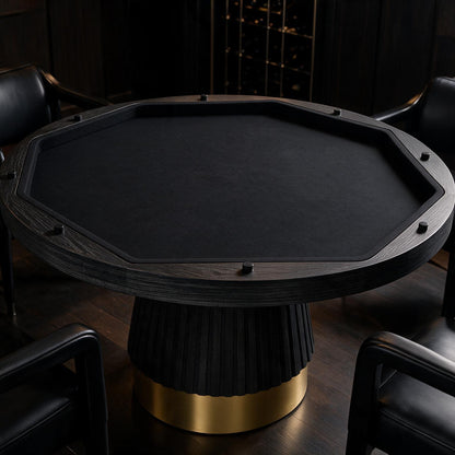 2 in 1 Poker Table  48" Black