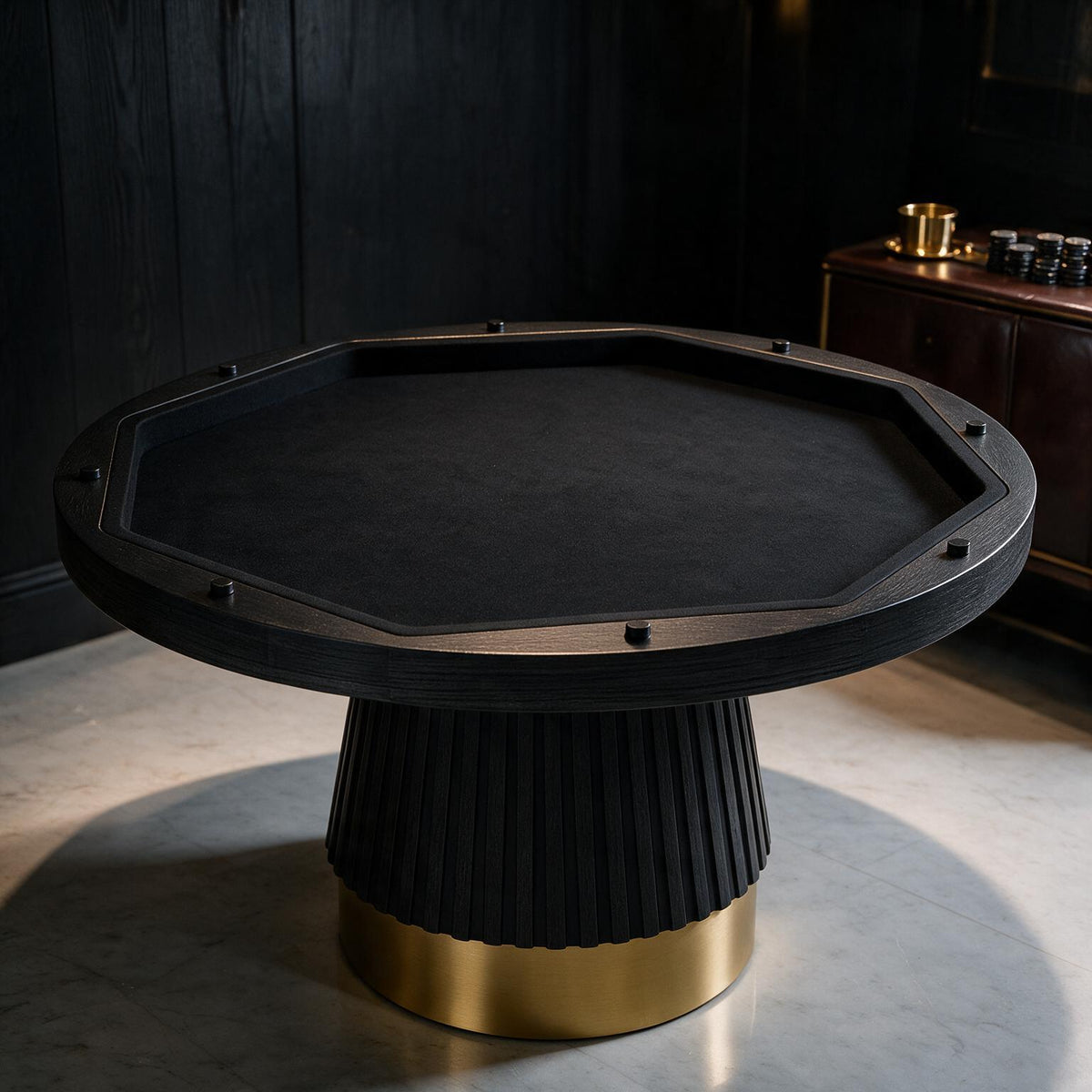 2 in 1 Poker Table  48" Black