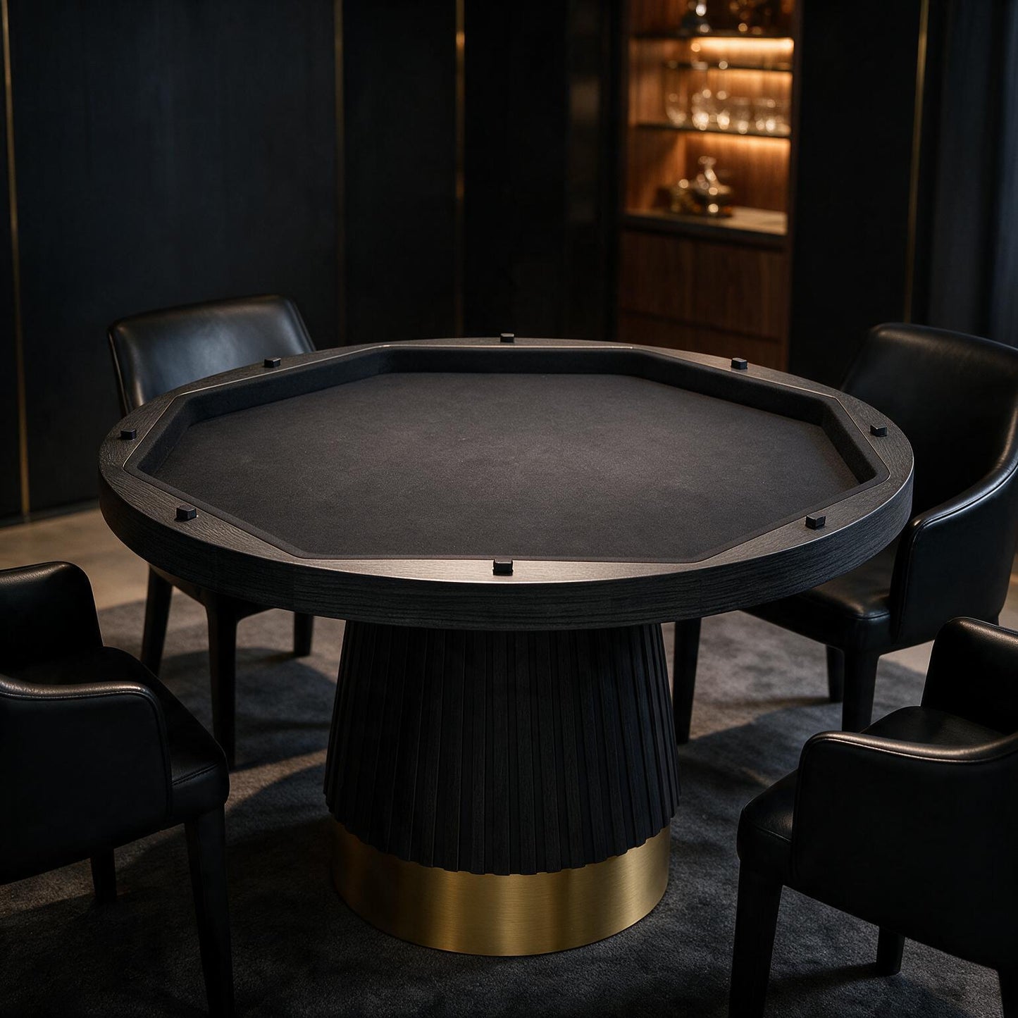 2 in 1 Poker Table  48" Black