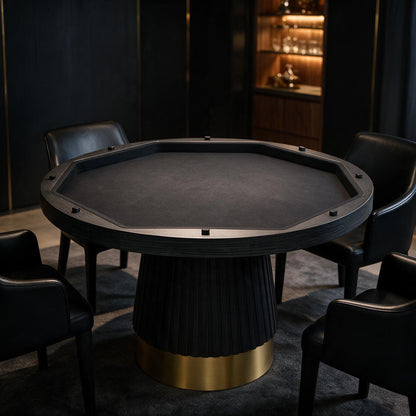 2 in 1 Poker Table  48" Black