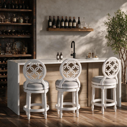 Gastonia Swivel Stool In White