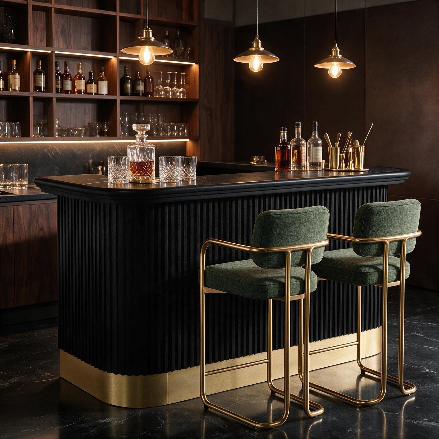 Prohibition Series Barstool with Arms