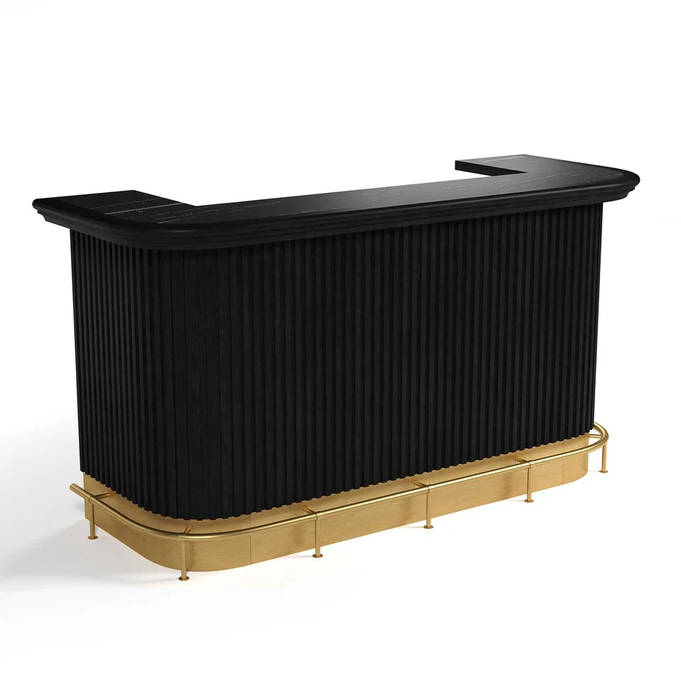 Prohibition Series 84" Cocktail Bar - Black