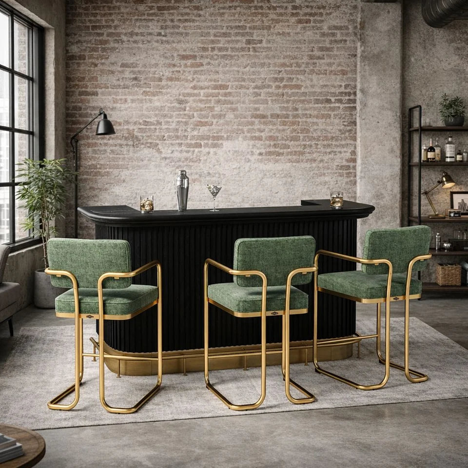 Prohibition Series 84" Cocktail Bar - Black