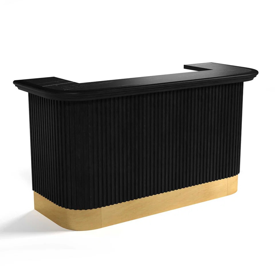 Prohibition Series 84" Cocktail Bar - Black