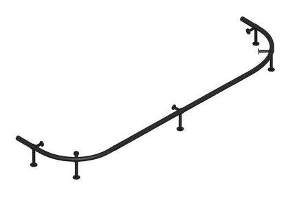 Prohibition Series 60" Bar Foot Rail - Black