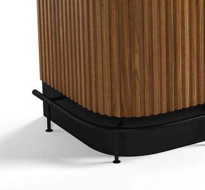 Prohibition Series 60" Bar Foot Rail - Black
