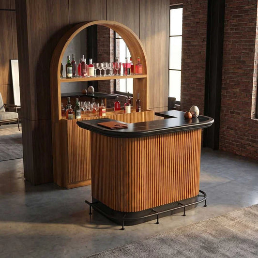 Prohibition Series 60" Bar Foot Rail - Black