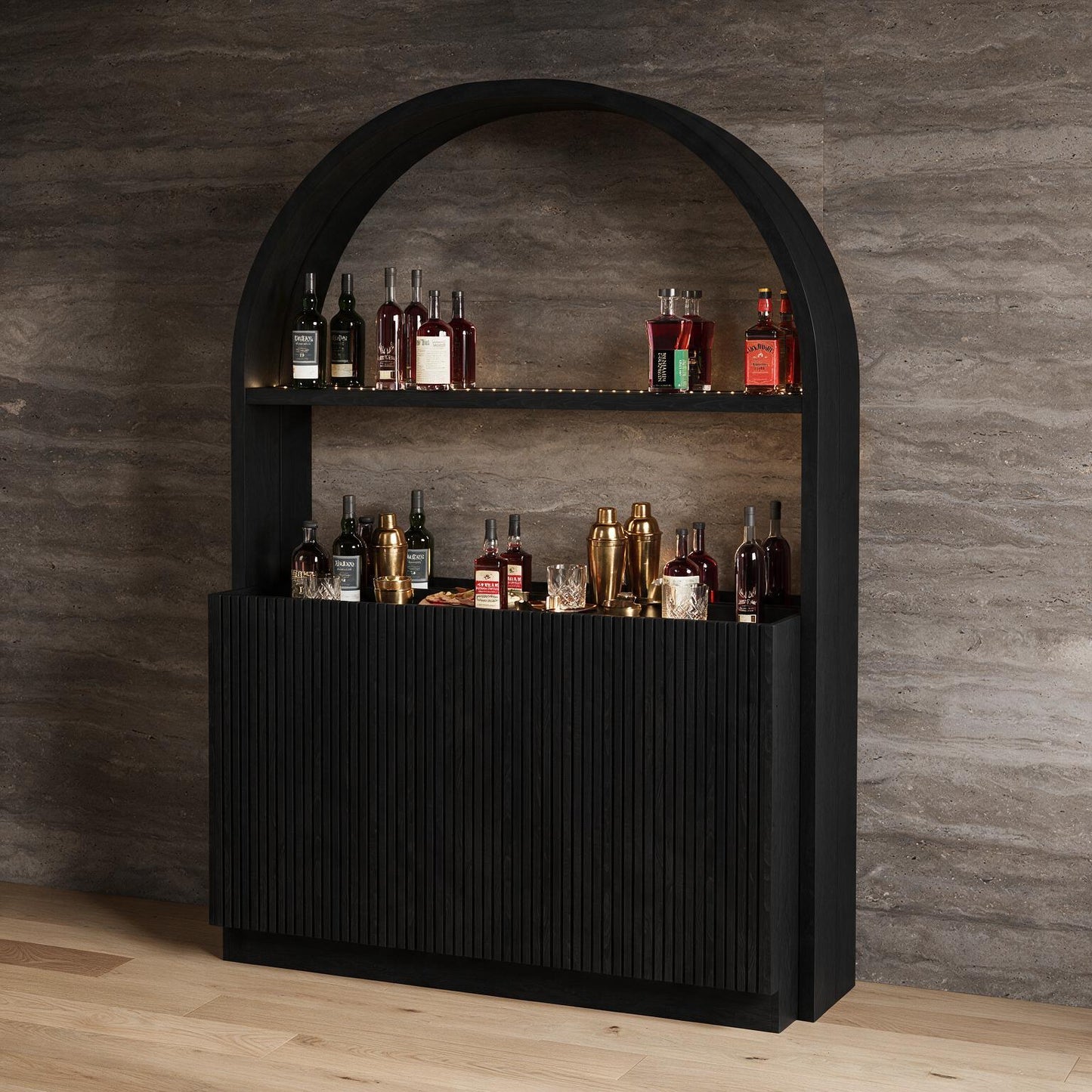 Prohibition Series Back Bar - Black