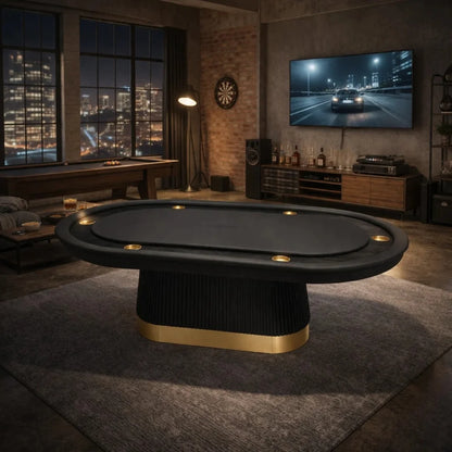 Prohibition Series Texas Hold'em Table Dining Top Black