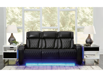 Boyington Black Power Reclining Sofa, Loveseat and Recliner