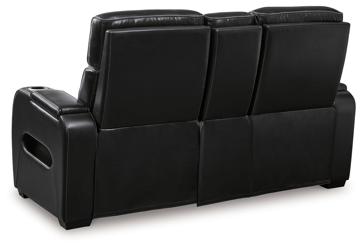 Boyington Black Power Reclining Sofa and Loveseat