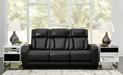 Boyington Black Power Reclining Sofa and Loveseat