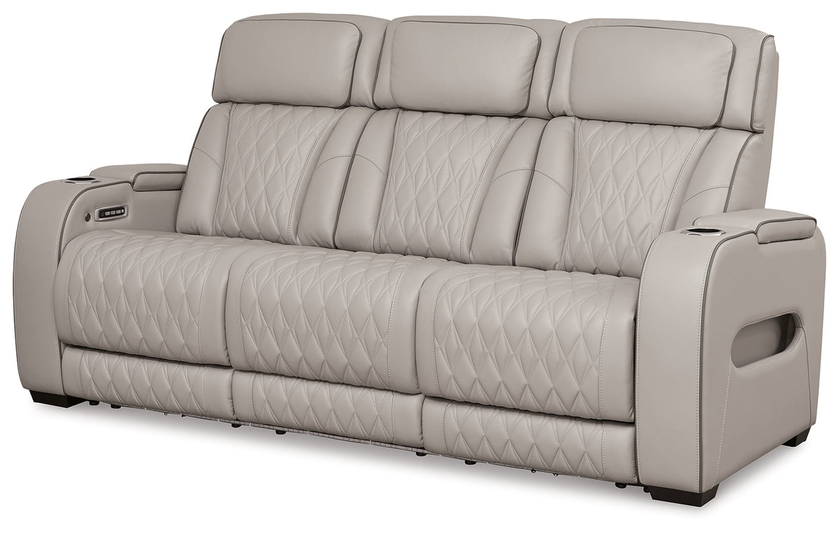 Boyington Gray Power Reclining Sofa, Loveseat and Recliner